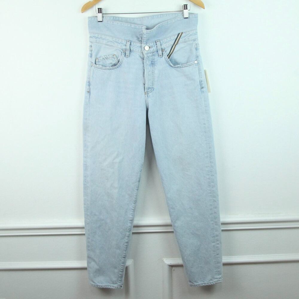 Jean Atelier 29 Jeans‎ Flip Denim USA High Rise Light Wash Button Fly Luxury